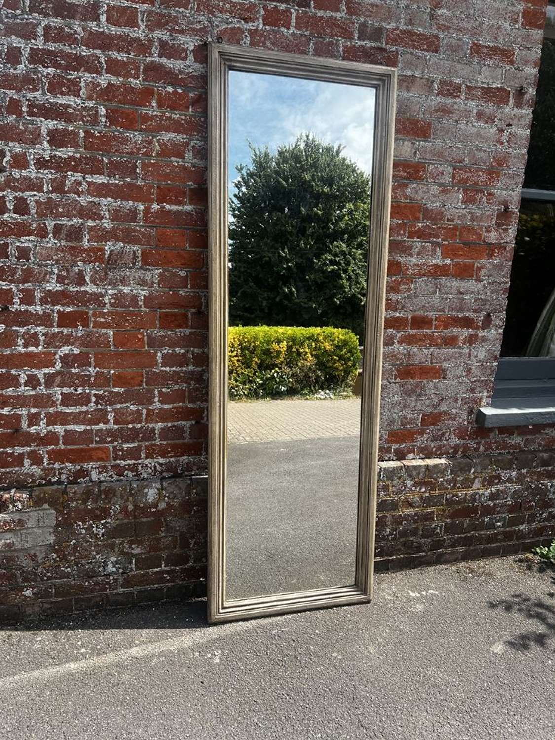 A Fabulous large Antique French 19th C painted Plain Mirror.