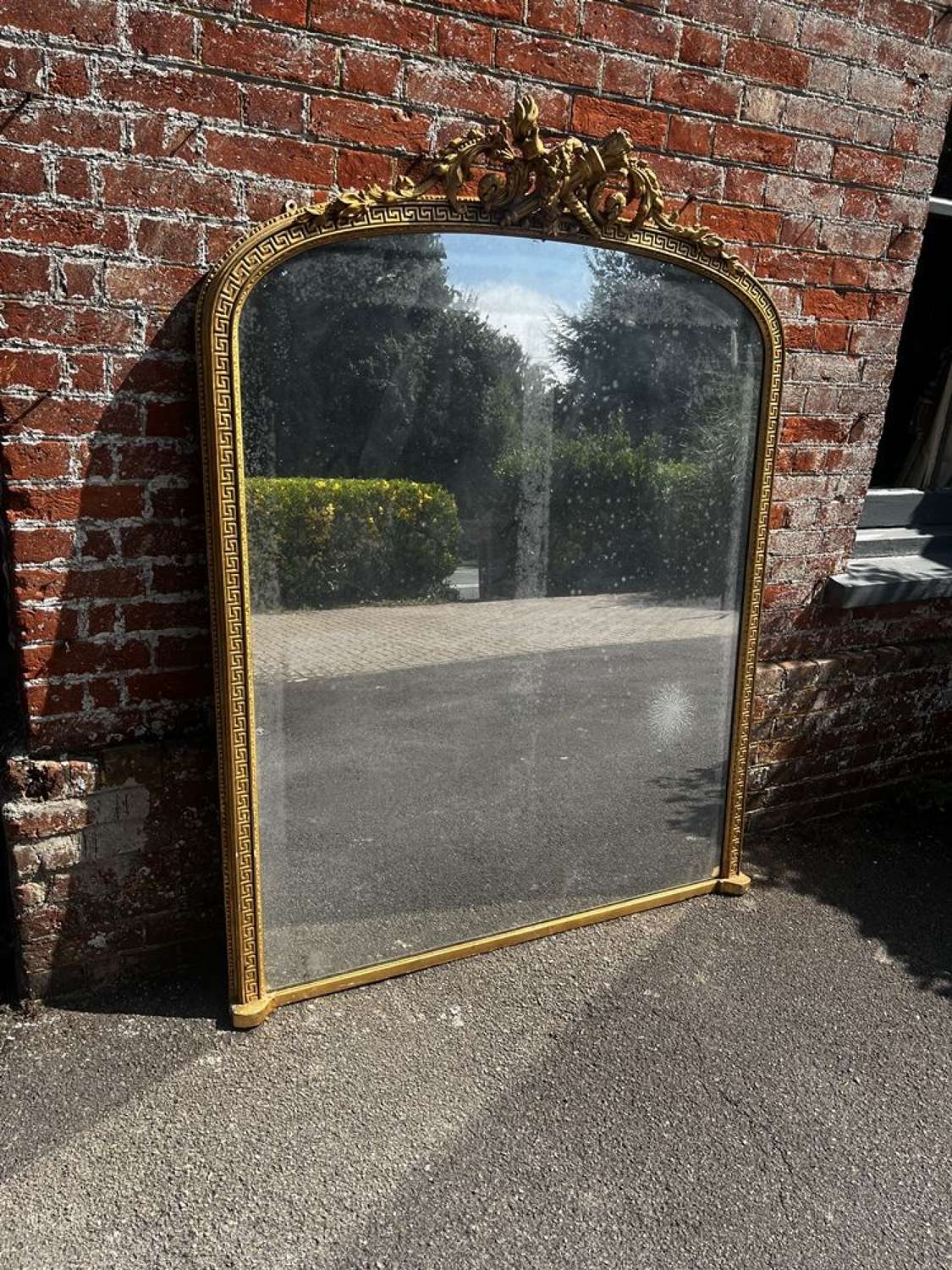 An Exceptional large Antique English 19th C  Overmantle Mirror