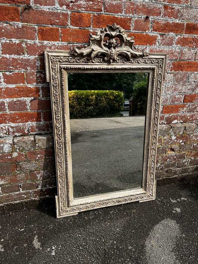 A Fabulous Antique French 19th Century painted crested Mirror.