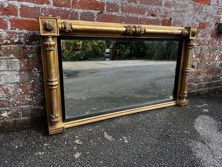 A Stunning Antique English 19th C original gilt distressed Mirror.