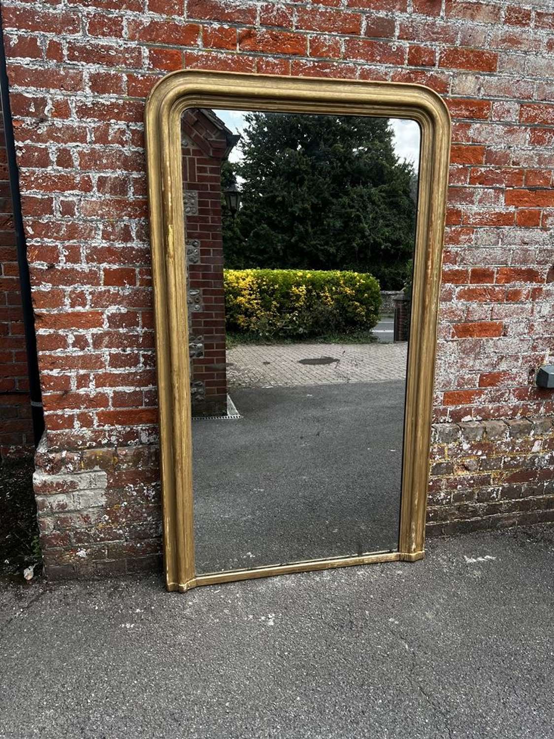 A Fabulous large Antique French 19th C gilt Louis Philippe Mirror.