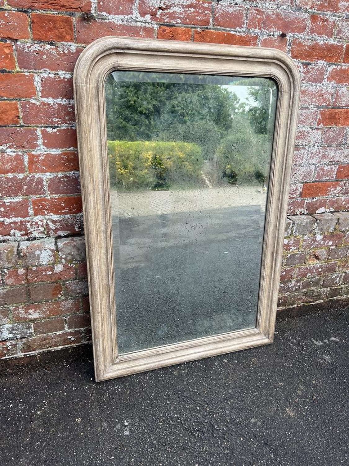 A Wonderful Antique French 19th C  painted Louis Phillippe Mirror.