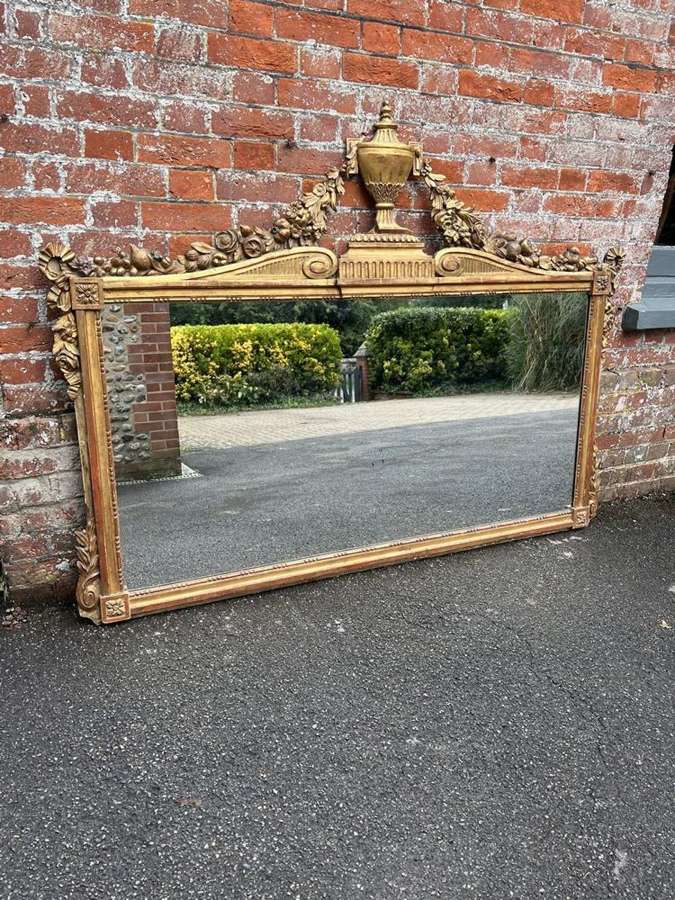 An Impressive large Antique French 19th C original gilt Mirror.
