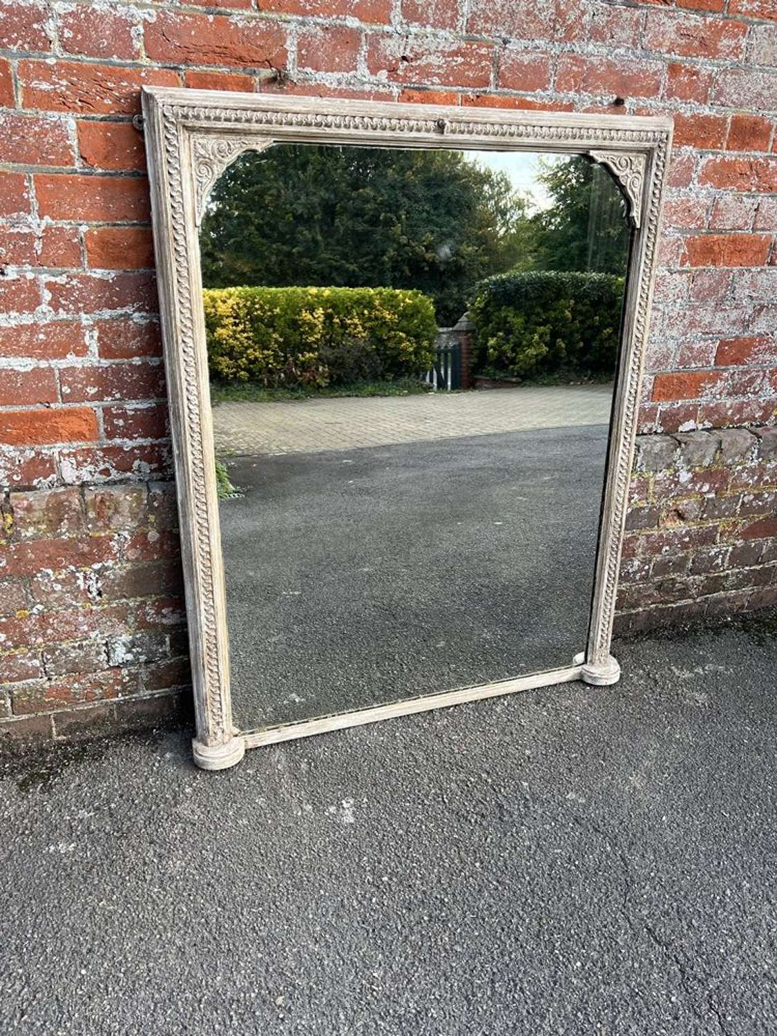 A Wonderful highly useful size Antique English 19th C Overmanle Mirror