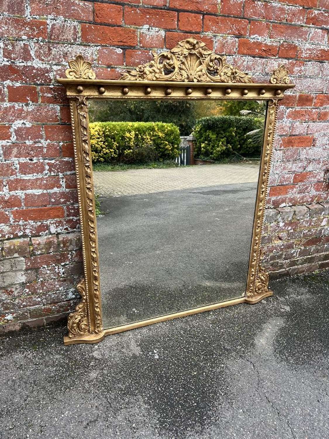 A Superb large Antique English 19th C gilt rope twist Mirror.