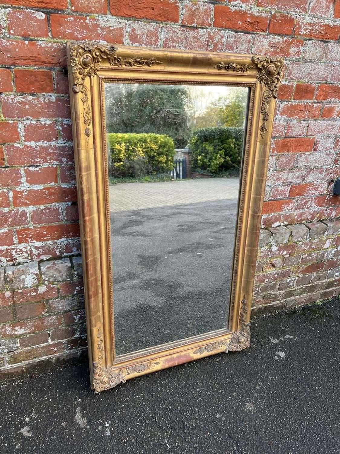 A Fabulous large Antique French 19th C gilt Louis Phillippe Mirror.