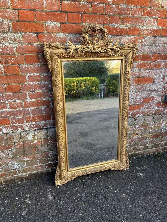 A Superb large Antique French 19th C original gilt Mirror.