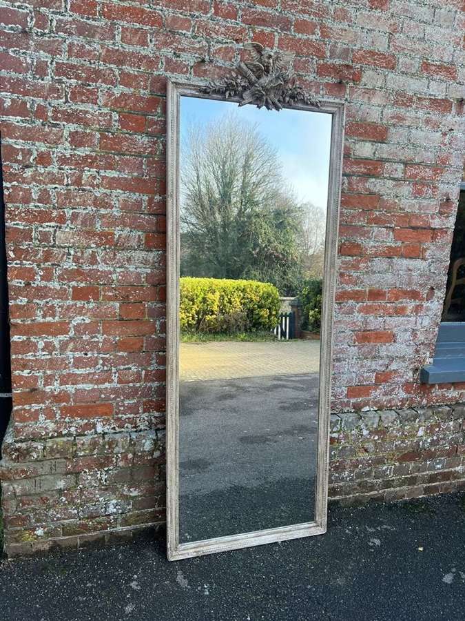 A Stunning large Antique French 19th C painted Pier Mirror.
