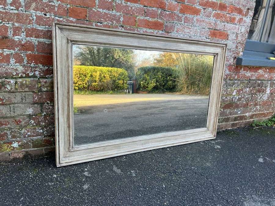 A Delightful large Antique French 19th C painted plain Mirror.