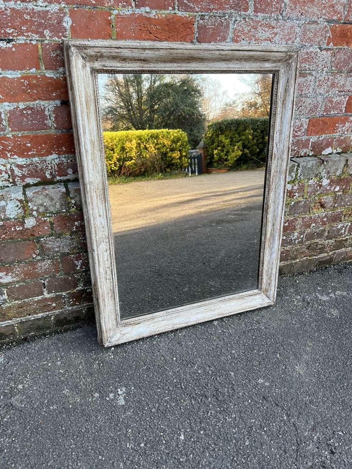 A Fabulous highly useful size Antique French 19th C painted Mirror.
