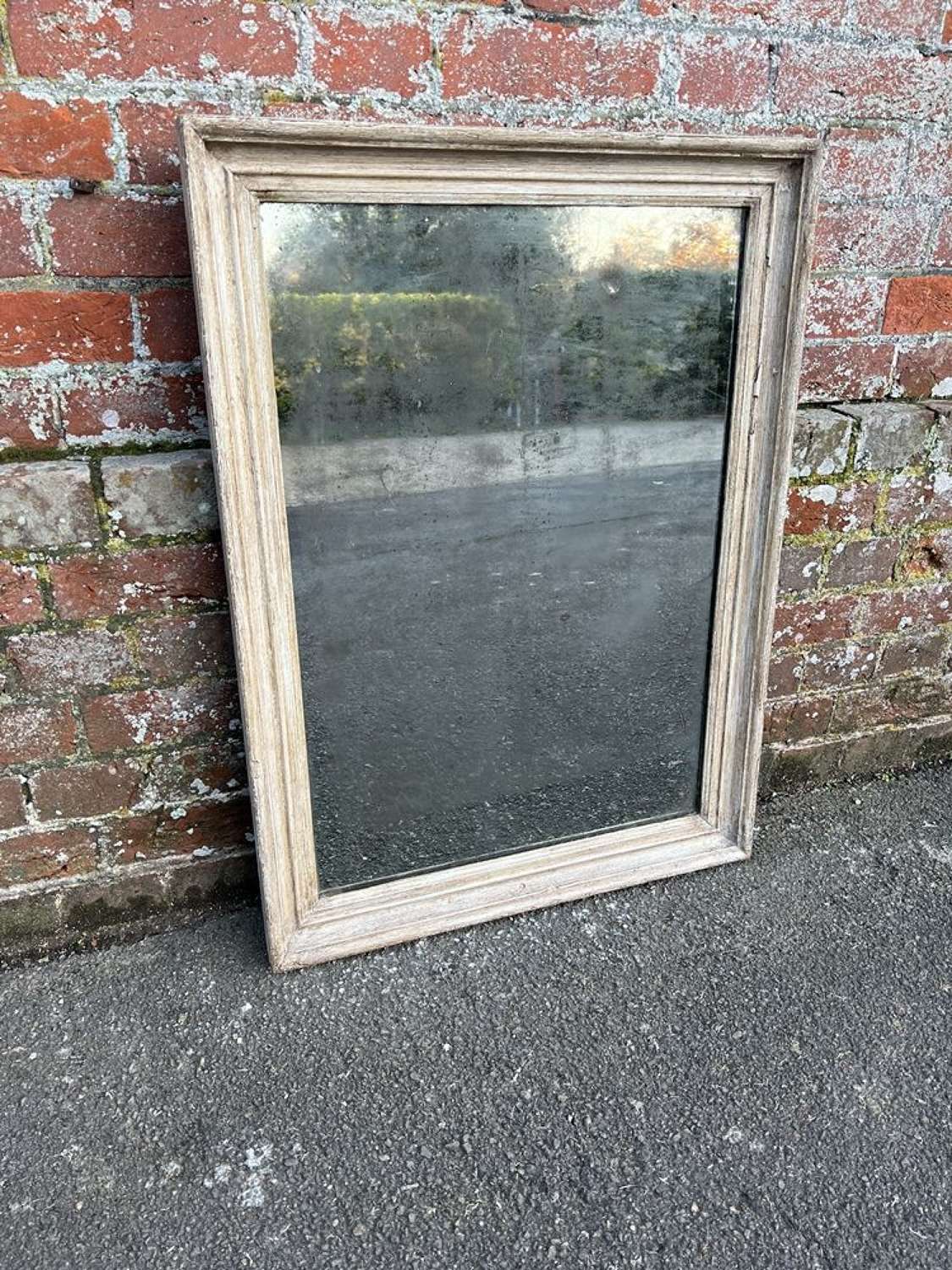 A Fabulous good size Antique French 19th C painted Mirror.