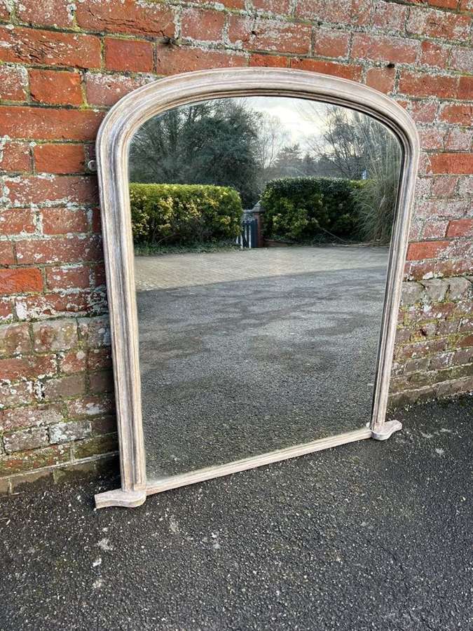 A Fabulous good size Antique English 19th C arched Overmantle Mirror.