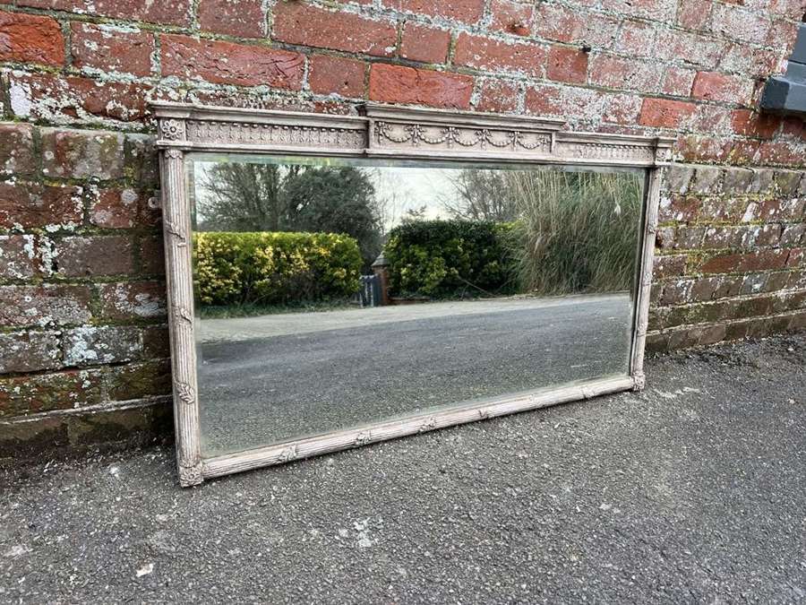 A Wonderful highly useful size Antique English 19thC Overmantle Mirror