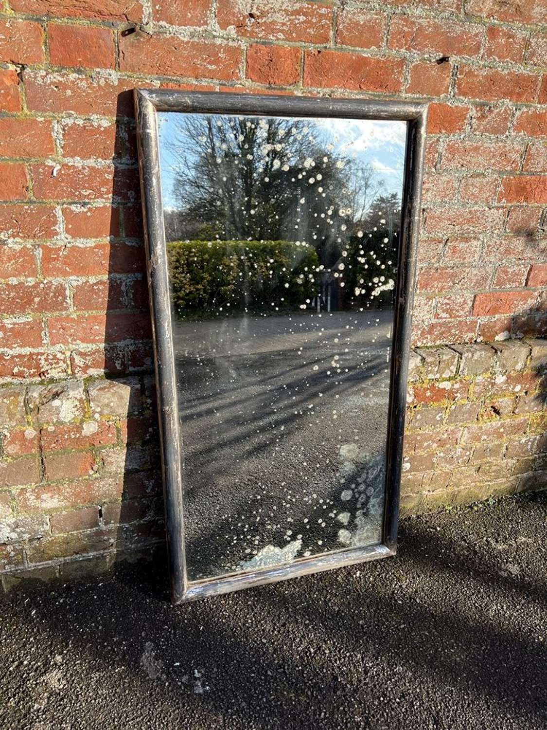 A Fabulous good size Antique French 19th C silvered Bistro Mirror.