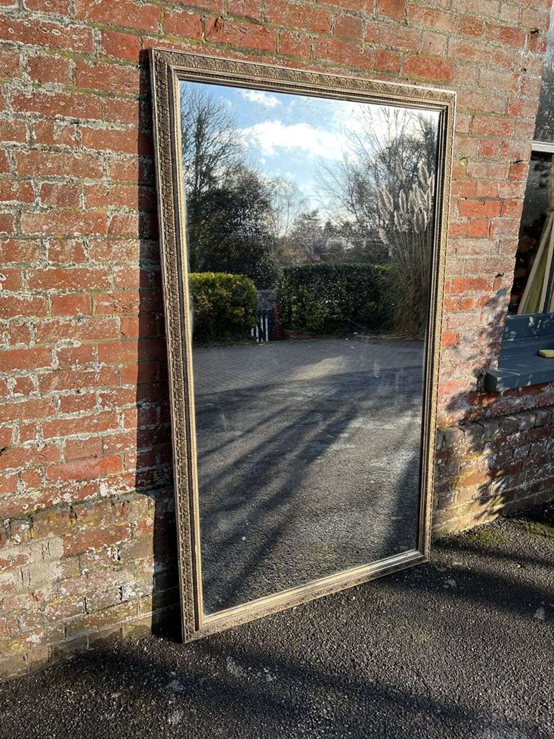 A Spectacular large Antique French 19th C silver/gilt Mirror.