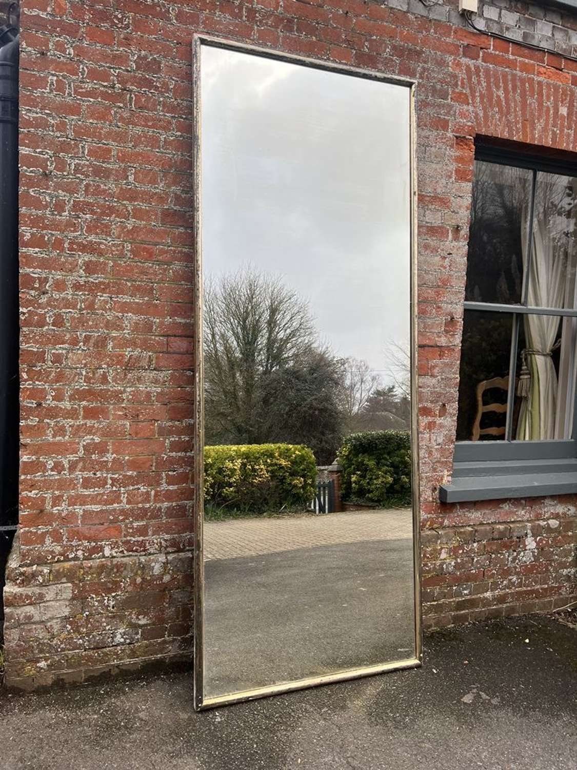 A Highly Impressive Extra Large Antique French 19th C Bistro Mirror.