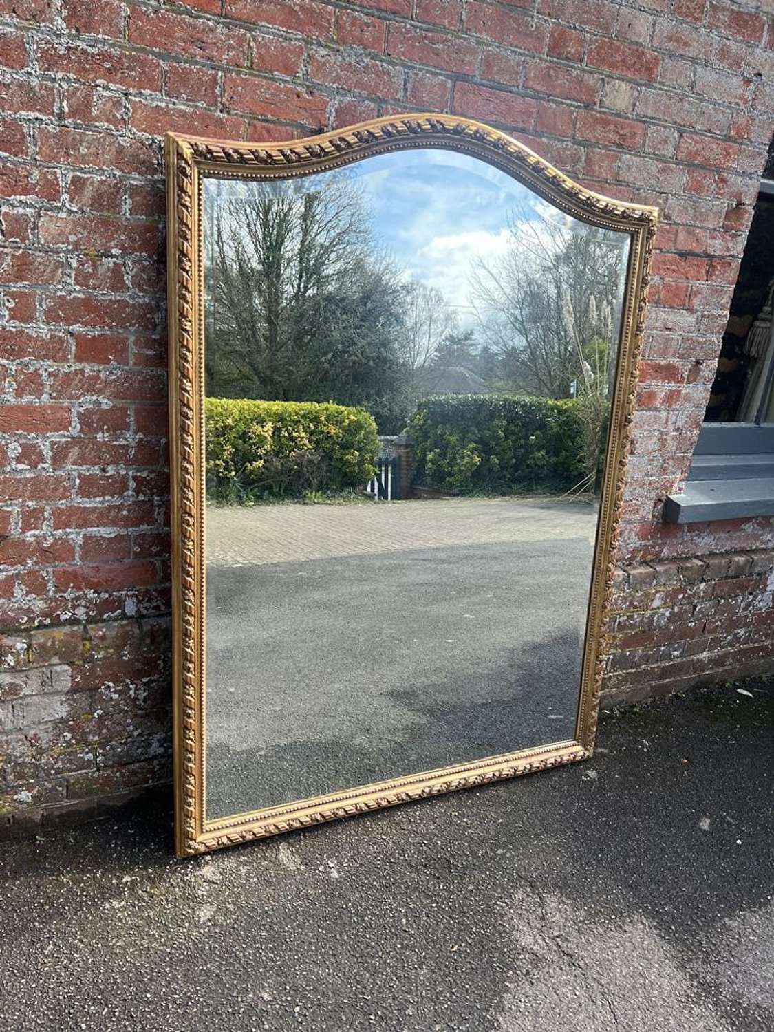 An Exceptional large Antique French 19th C gilt rope twist Mirror.