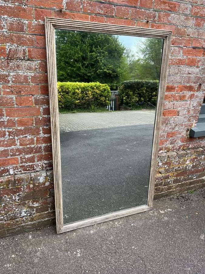A Superb large Antique French 19th C ribbed framed Mirror.