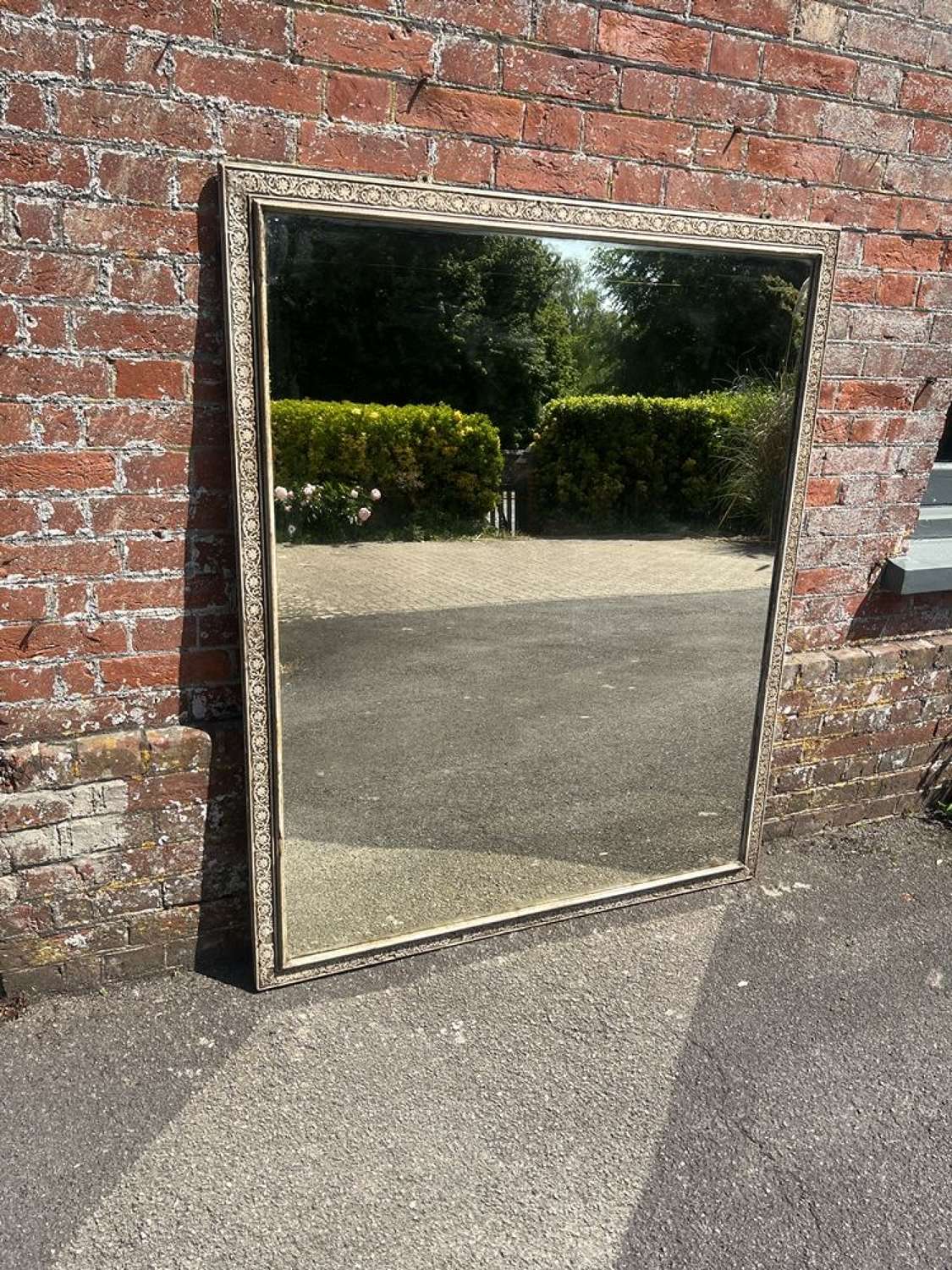 A Superb large Antique French 19th C painted Mirror.