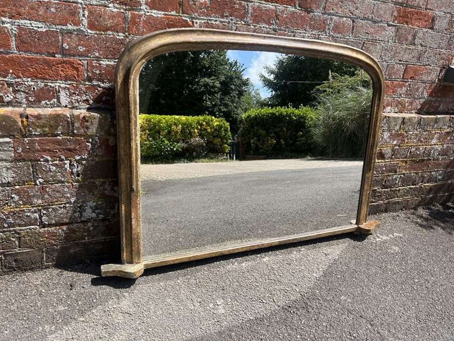 A Highly useful size Antique English 19th C arched top Mirror