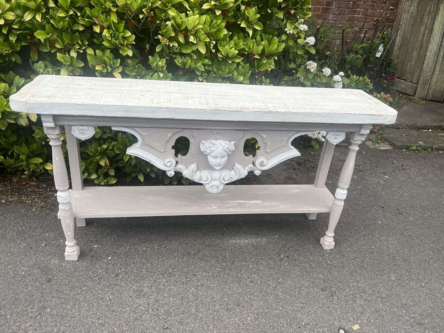 A Stunning early 20th Century French painted Console table.