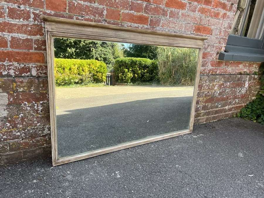 A Highly useful size 19th C painted Overmantle Mirror.