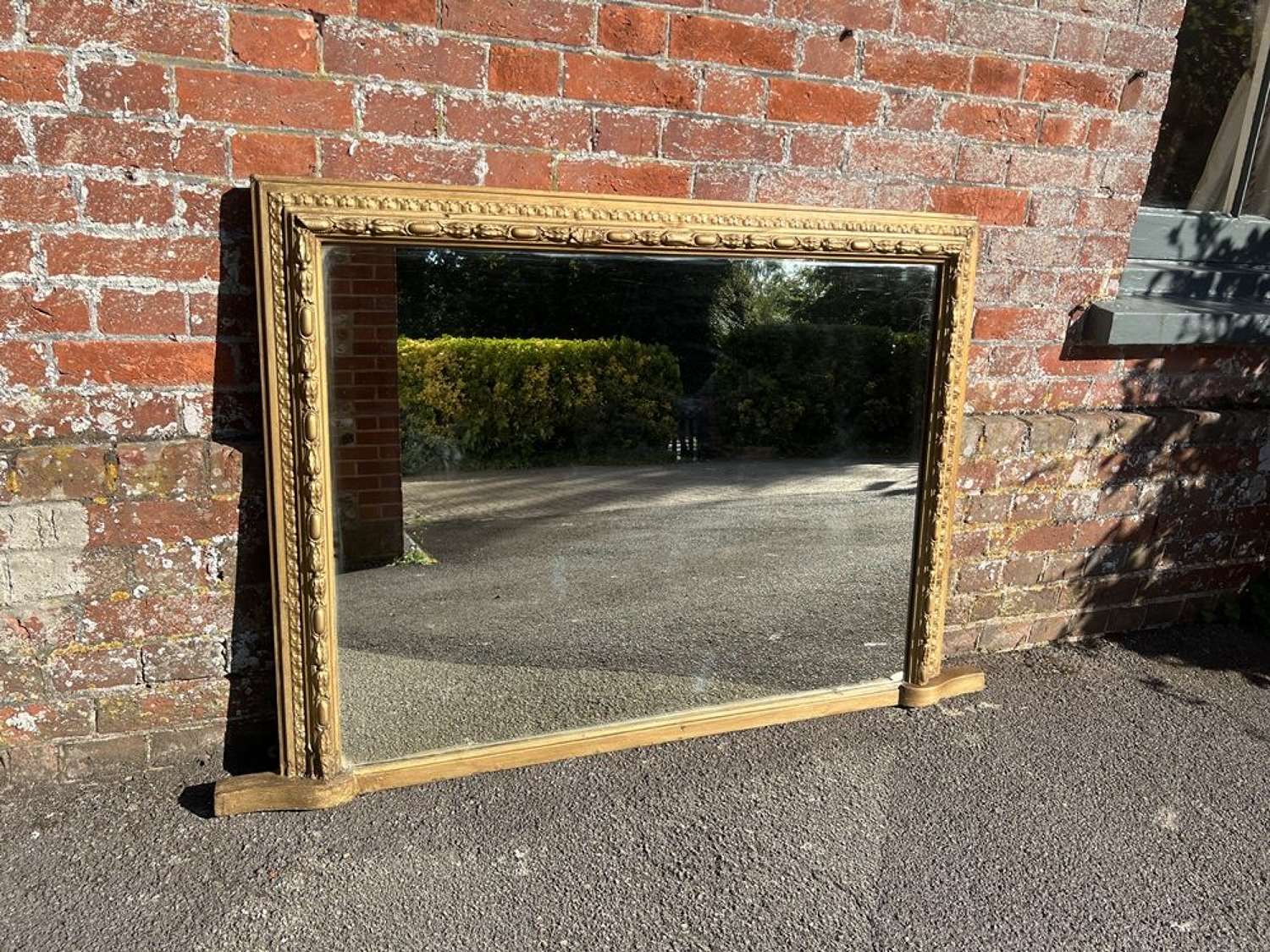 A Wonderful good size Antique English 19th C Overmantle Mirror.