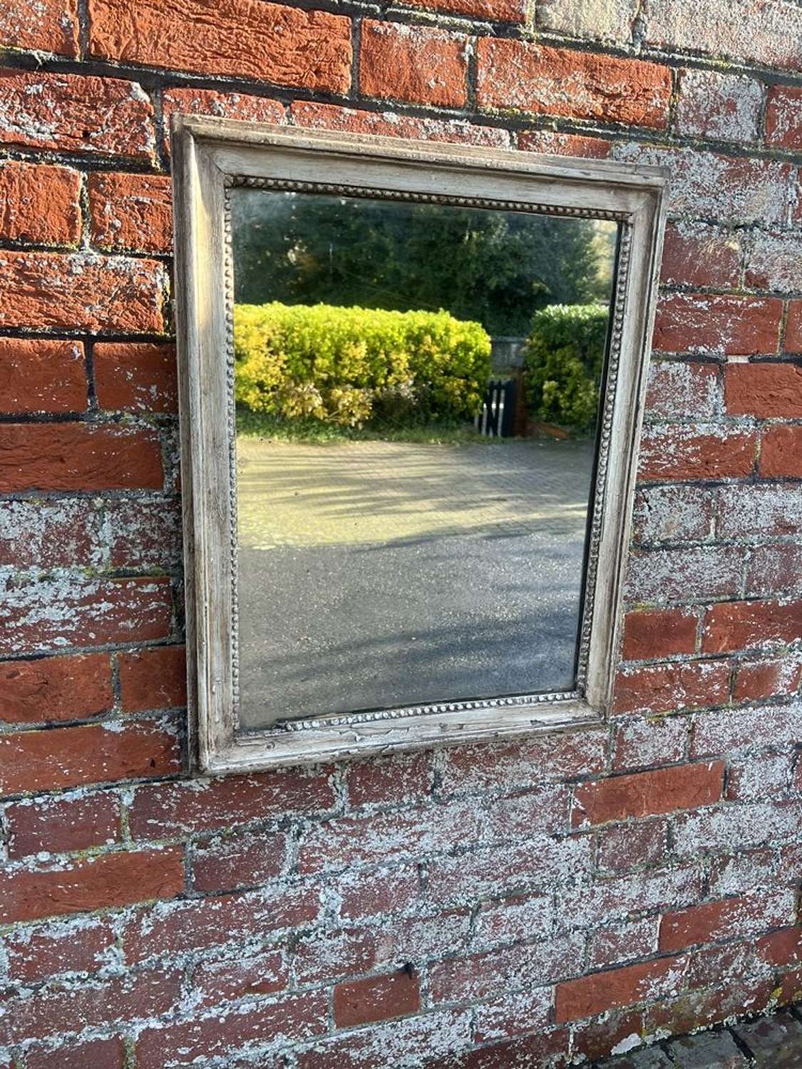 A Good size Antique French 19th C painted slightly distressed Mirror.