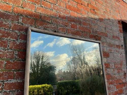 A Superb large Antique French 19th C painted Plain Bistro  Mirror.