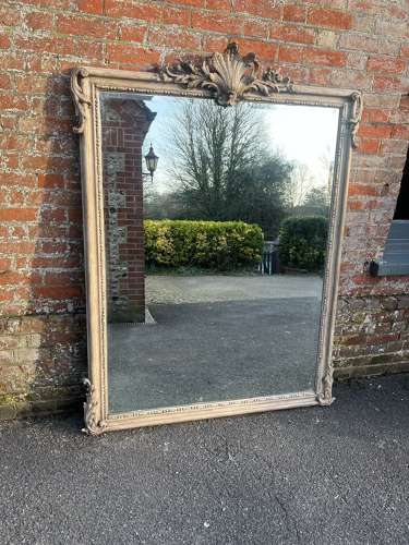 An Exceptional large Antique French 19th C painted Mirror.