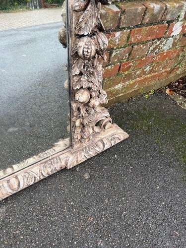 A Superb large Antique English 19th C ornate carved wood framed Mirror