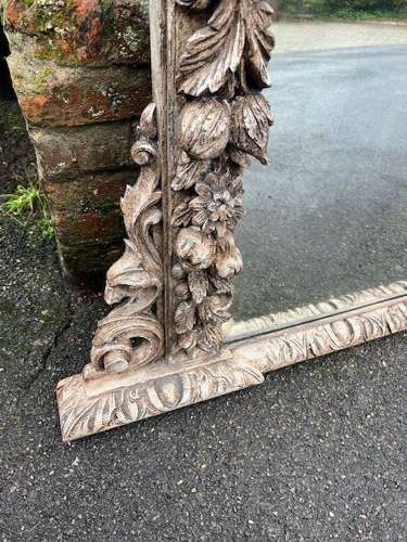 A Superb large Antique English 19th C ornate carved wood framed Mirror
