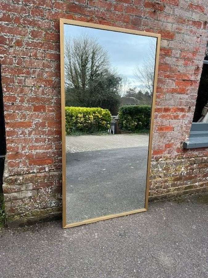 A Fabulous large Antique French 19th C ribbed framed Bistro Mirror.