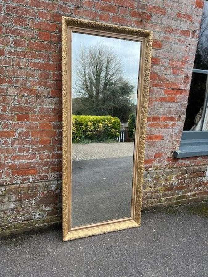 A Delightful large Antique French 19thC gilt decorative Mirror.