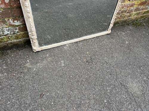 A Wonderful large Antique English 19th C arched top painted Mirror.