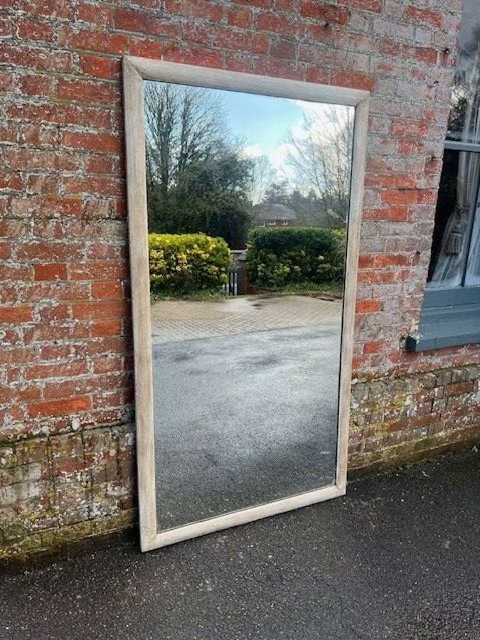 A Superb large Antique French 19th C painted plain Bistro Mirror.