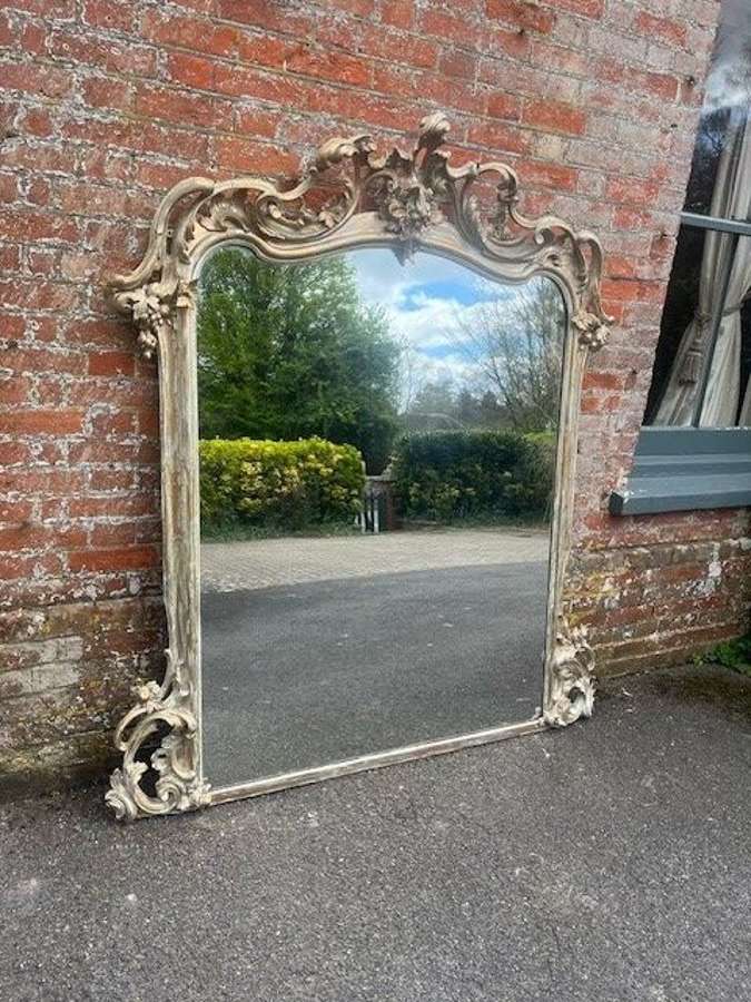 An Absolutely Stunning large Antique English 19th C Silver/gilt Mirror