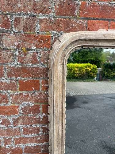 A Stunning large Antique English 19th C arched top painted Mirror.