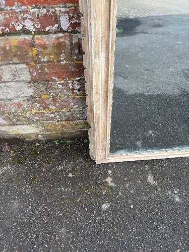 A Stunning large Antique English 19th C arched top painted Mirror.