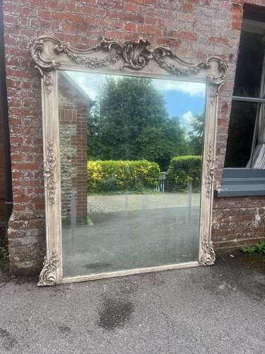 An Absolutely Stunning large Antique French 19th C painted Mirror.