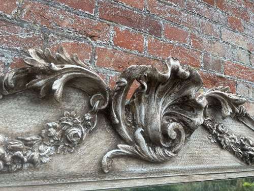 An Absolutely Stunning large Antique French 19th C painted Mirror.