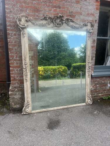 An Absolutely Stunning large Antique French 19th C painted Mirror.