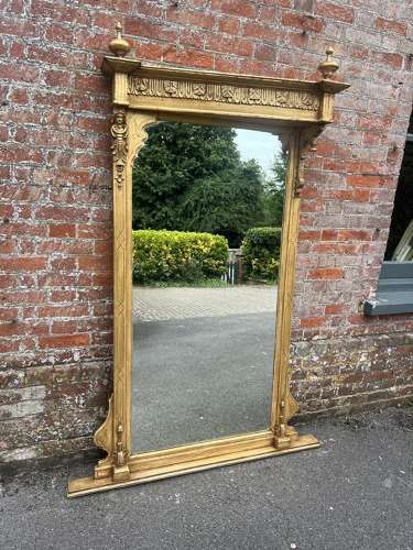 An Exceptional Large Antique Italian 19th C Gilt Mirror.