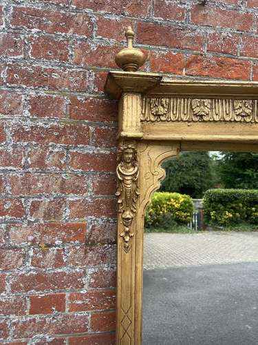 An Exceptional Large Antique Italian 19th C Gilt Mirror.
