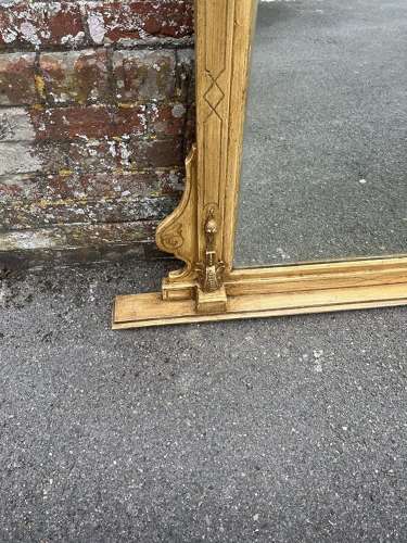 An Exceptional Large Antique Italian 19th C Gilt Mirror.