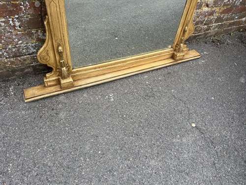 An Exceptional Large Antique Italian 19th C Gilt Mirror.