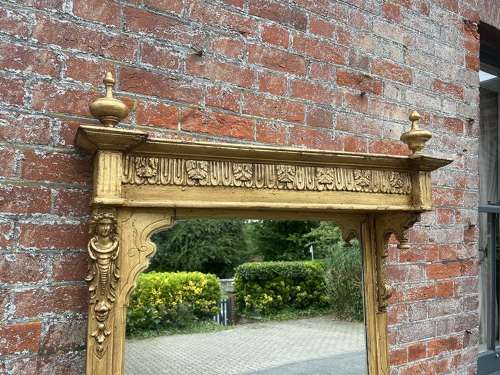 An Exceptional Large Antique Italian 19th C Gilt Mirror.
