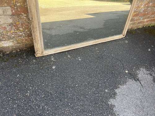 A Superb large Antique English 19th C painted Overmantle Mirror.