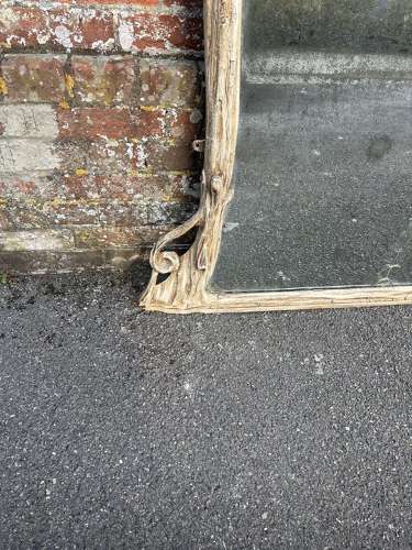 A Fabulous large Antique English 19th C painted arched top Overmantle