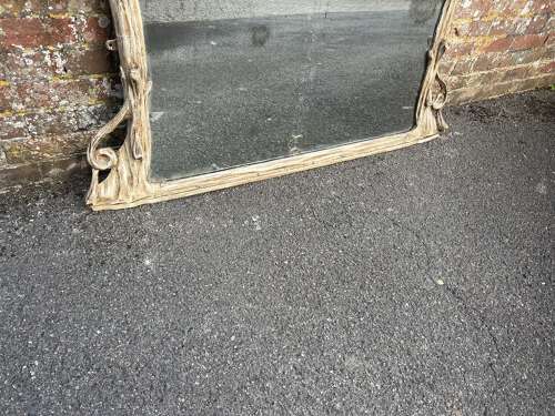 A Fabulous large Antique English 19th C painted arched top Overmantle